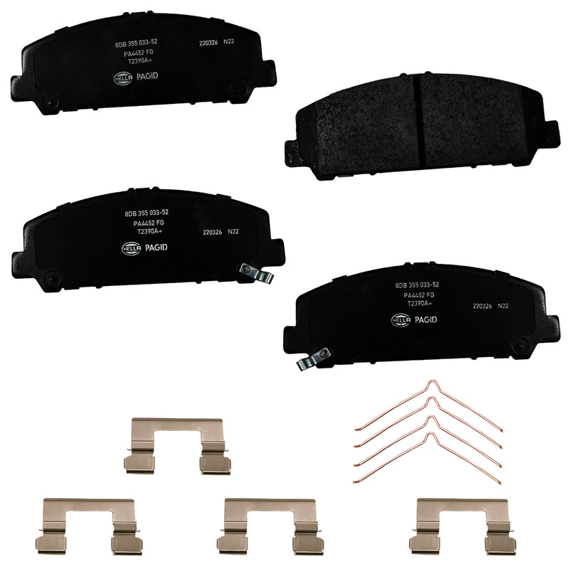HELLA Brakes Ceramic & Semi-Metallic DISC BRAKE PAD SET - 355033521