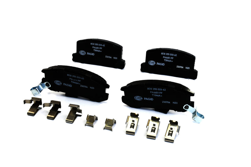 HELLA Brakes Ceramic & Semi-Metallic Disc Brake Pad Set - 355033621