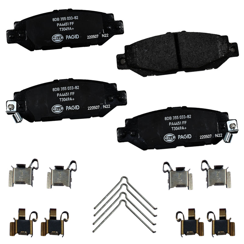 HELLA Brakes Ceramic & Semi-Metallic DISC BRAKE PAD SET - 355033821