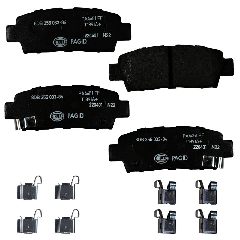 HELLA Brakes Ceramic & Semi-Metallic DISC BRAKE PAD SET - 355033841