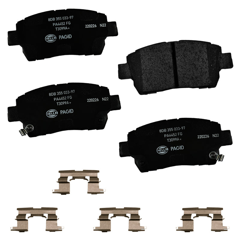 HELLA Brakes Ceramic & Semi-Metallic DISC BRAKE PAD SET - 355033971