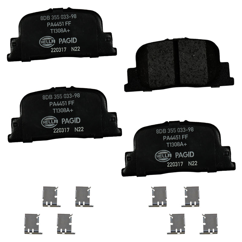 HELLA Brakes Ceramic & Semi-Metallic DISC BRAKE PAD SET - 355033981
