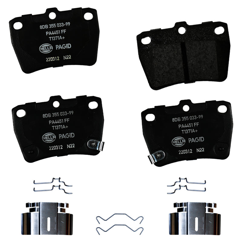 HELLA Brakes Ceramic & Semi-Metallic DISC BRAKE PAD SET - 355033991
