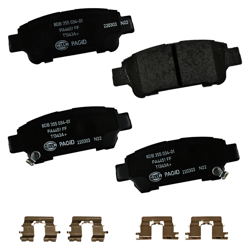 HELLA Brakes Ceramic & Semi-Metallic DISC BRAKE PAD SET - 355034011