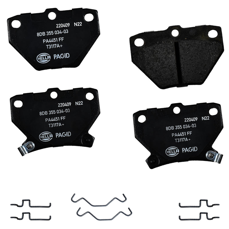 HELLA Brakes Ceramic & Semi-Metallic DISC BRAKE PAD SET - 355034031