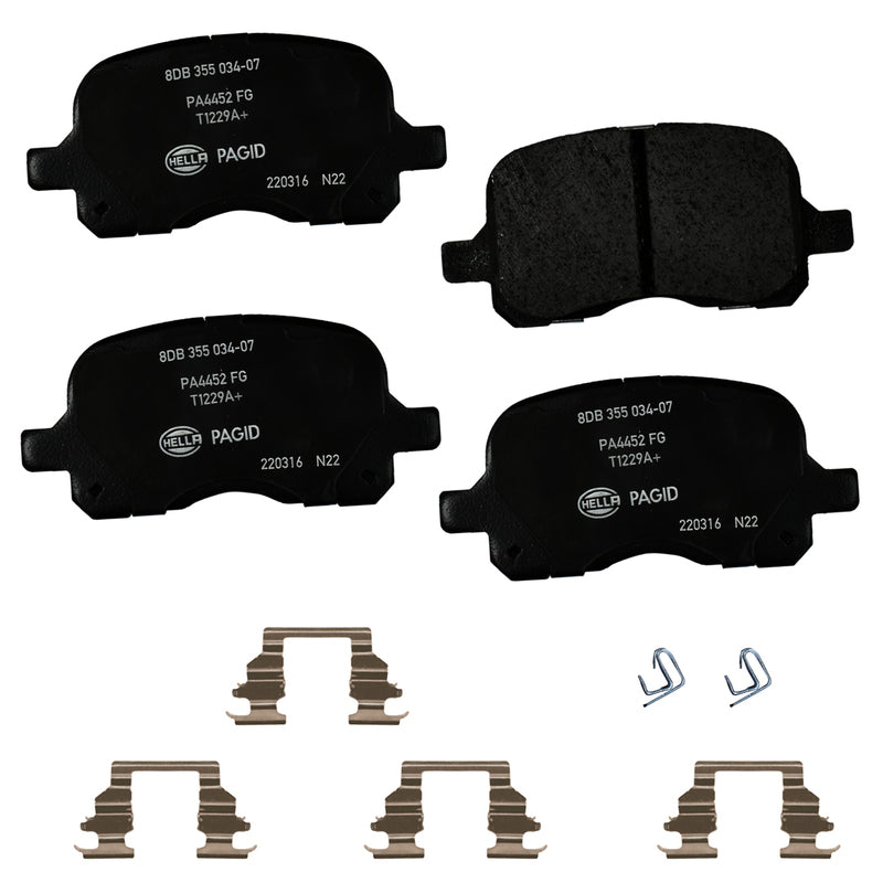 HELLA Brakes Ceramic & Semi-Metallic DISC BRAKE PAD SET - 355034071