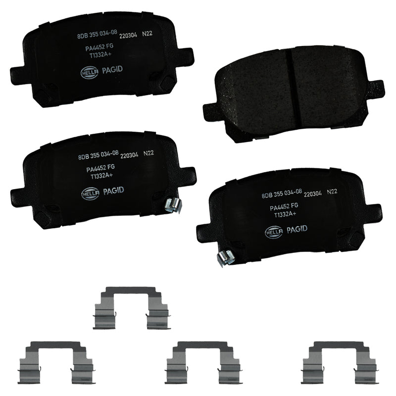 HELLA Brakes Ceramic & Semi-Metallic DISC BRAKE PAD SET - 355034081