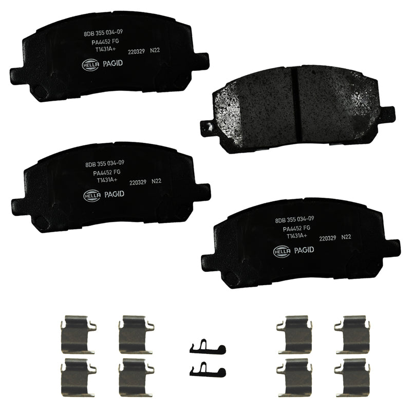 HELLA Brakes Ceramic & Semi-Metallic DISC BRAKE PAD SET - 355034091