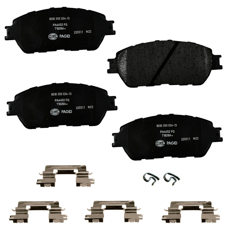 HELLA Brakes Ceramic & Semi-Metallic DISC BRAKE PAD SET - 355034131