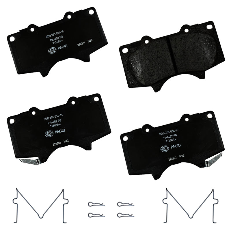 HELLA Brakes Ceramic & Semi-Metallic DISC BRAKE PAD SET - 355034151