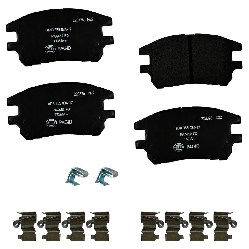 HELLA Brakes Ceramic & Semi-Metallic DISC BRAKE PAD SET - 355034171