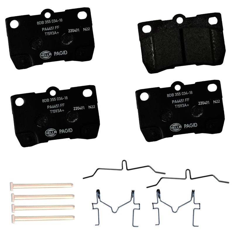 HELLA Brakes Ceramic & Semi-Metallic DISC BRAKE PAD SET - 355034181