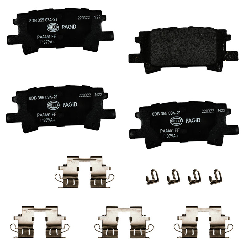HELLA Brakes Ceramic & Semi-Metallic DISC BRAKE PAD SET - 355034211