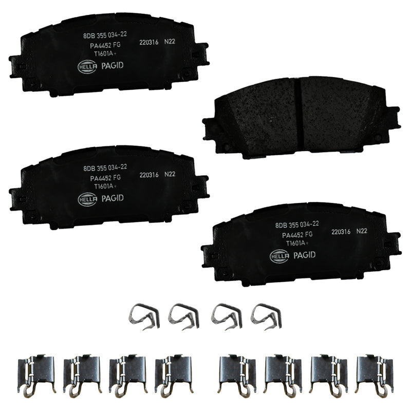 HELLA Brakes Ceramic & Semi-Metallic DISC BRAKE PAD SET - 355034221
