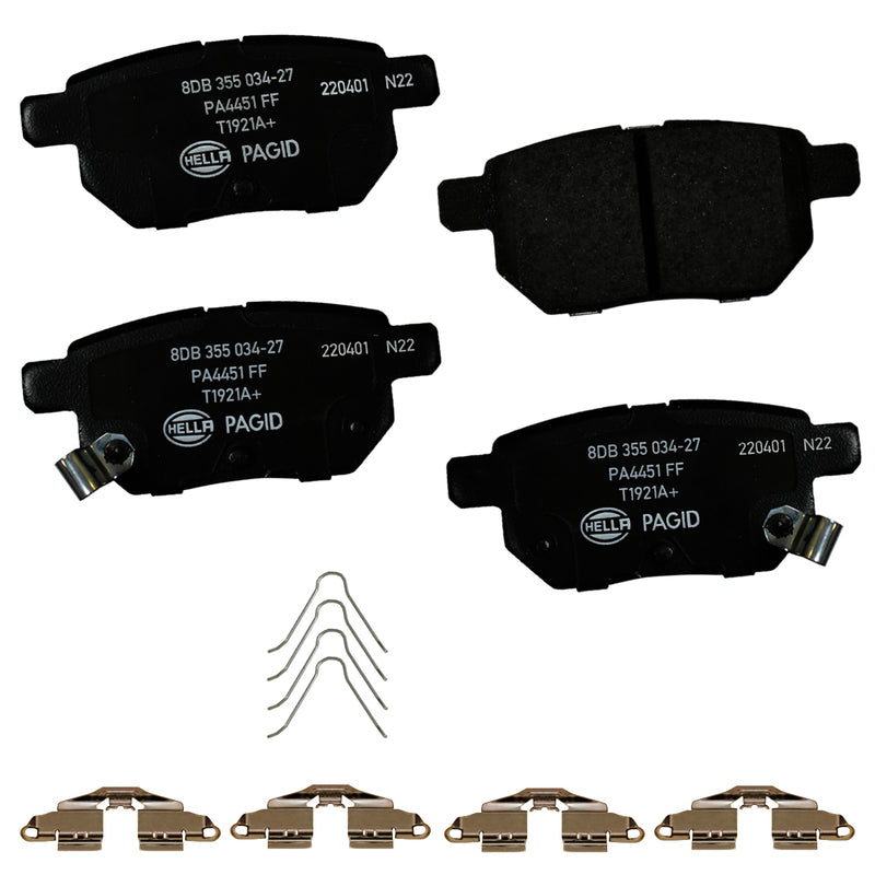 HELLA Brakes Ceramic & Semi-Metallic DISC BRAKE PAD SET - 355034271