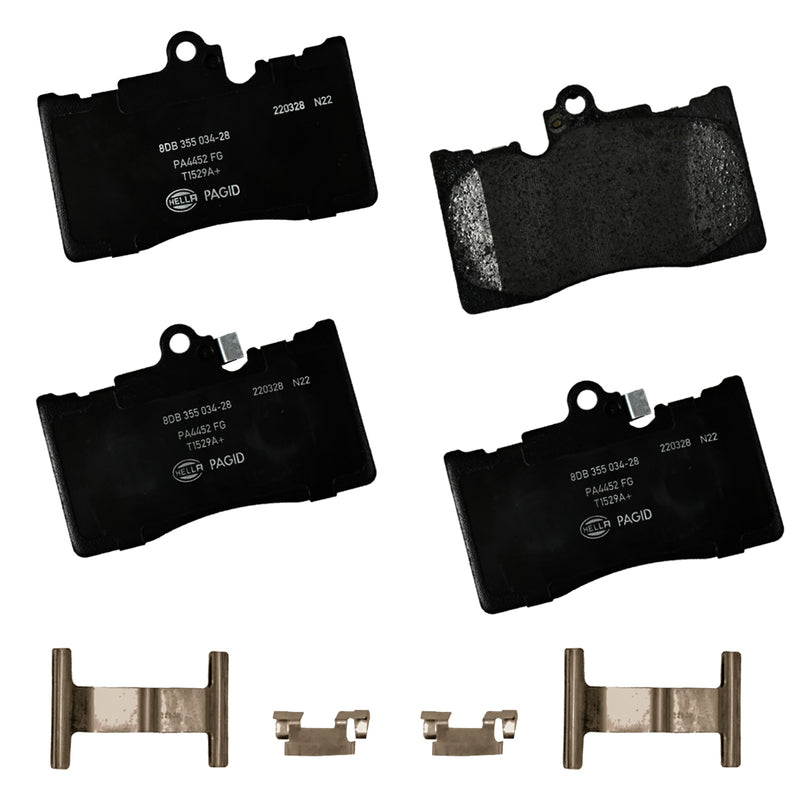 HELLA Brakes Ceramic & Semi-Metallic DISC BRAKE PAD SET - 355034281