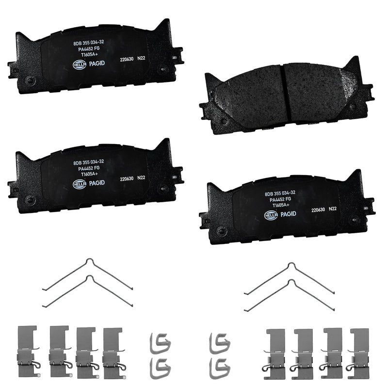 HELLA Brakes Ceramic & Semi-Metallic DISC BRAKE PAD SET - 355034321