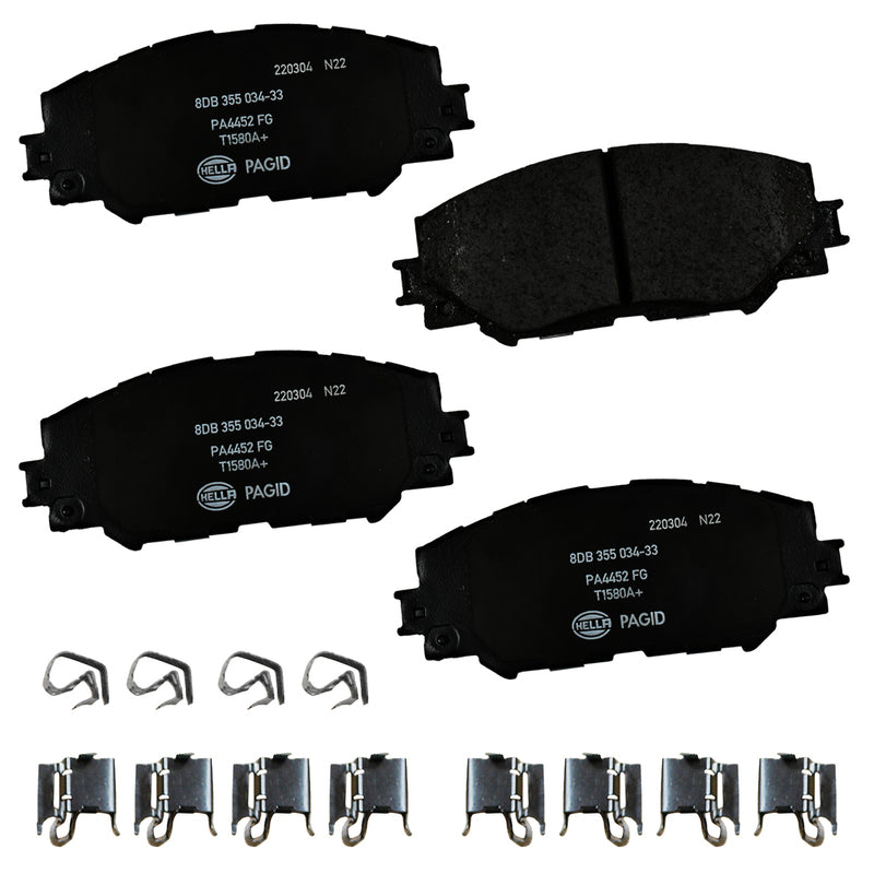 HELLA Brakes Ceramic & Semi-Metallic DISC BRAKE PAD SET - 355034331