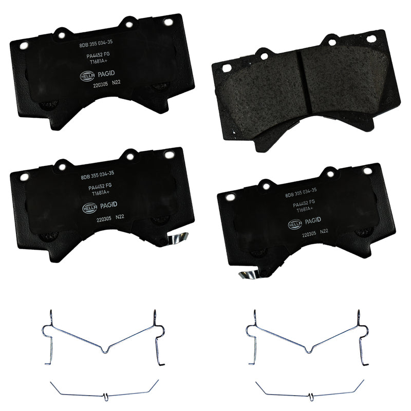HELLA Brakes Ceramic & Semi-Metallic DISC BRAKE PAD SET - 355034351