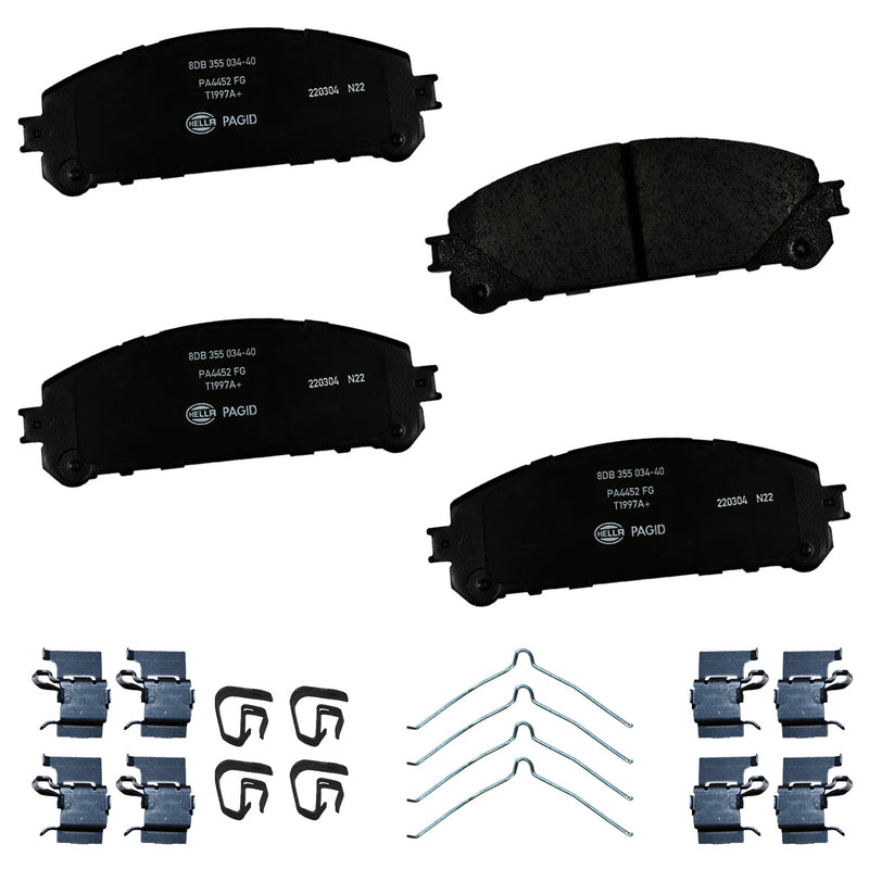 HELLA Brakes Ceramic & Semi-Metallic DISC BRAKE PAD SET - 355034401