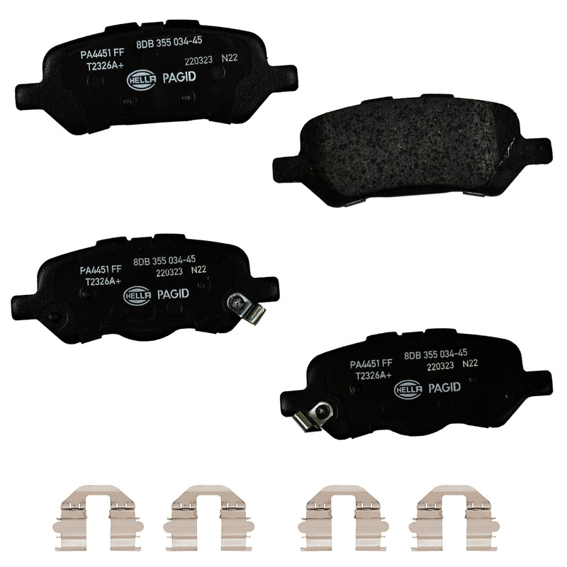 HELLA Brakes Ceramic & Semi-Metallic DISC BRAKE PAD SET - 355034451