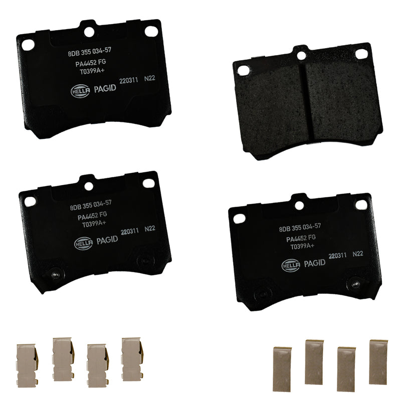 HELLA Brakes Ceramic & Semi-Metallic DISC BRAKE PAD SET - 355034571