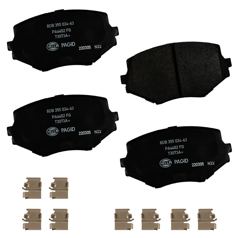 HELLA Brakes Ceramic & Semi-Metallic DISC BRAKE PAD SET - 355034631
