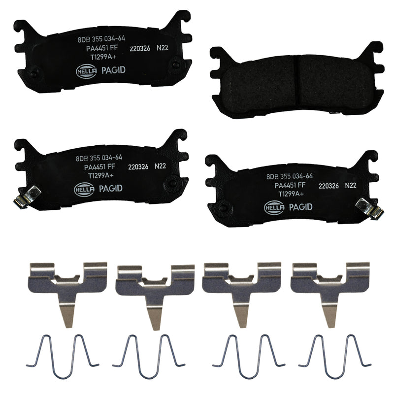 HELLA Brakes Ceramic & Semi-Metallic DISC BRAKE PAD SET - 355034641