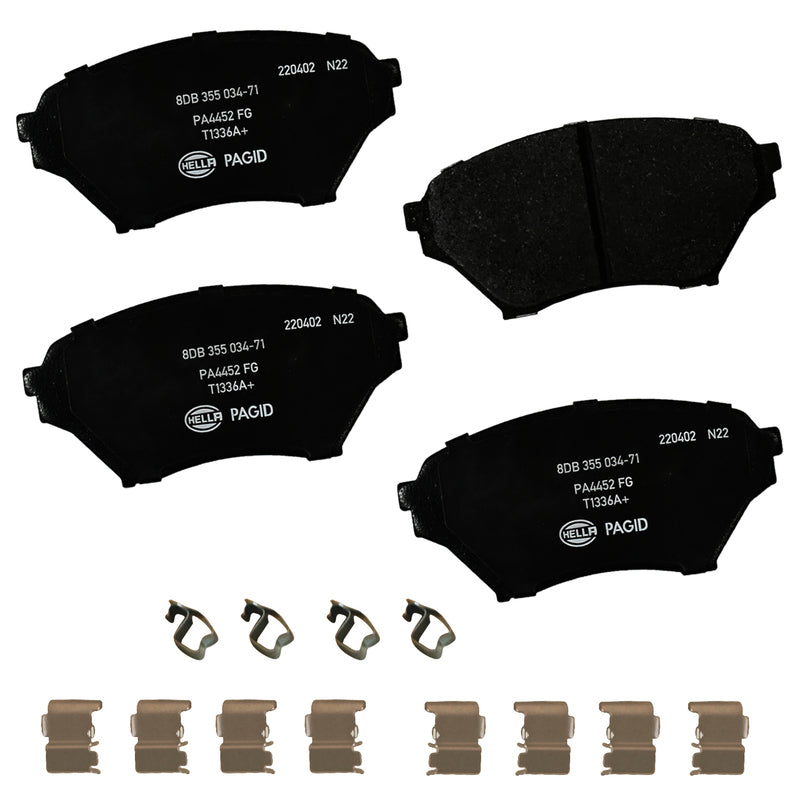 HELLA Brakes Ceramic & Semi-Metallic DISC BRAKE PAD SET - 355034711