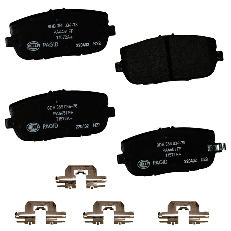HELLA Brakes Ceramic & Semi-Metallic DISC BRAKE PAD SET - 355034781