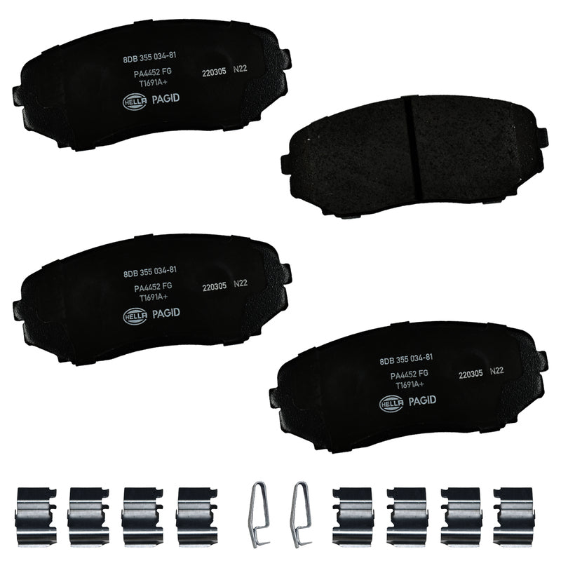 HELLA Brakes Ceramic & Semi-Metallic DISC BRAKE PAD SET - 355034811