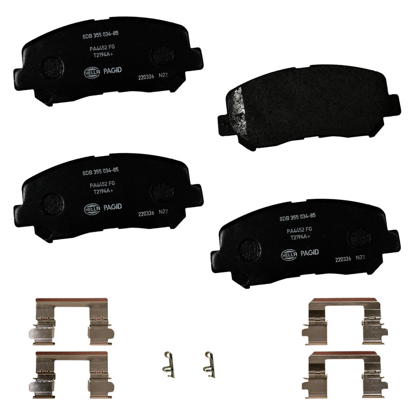 HELLA Brakes Ceramic & Semi-Metallic DISC BRAKE PAD SET - 355034851