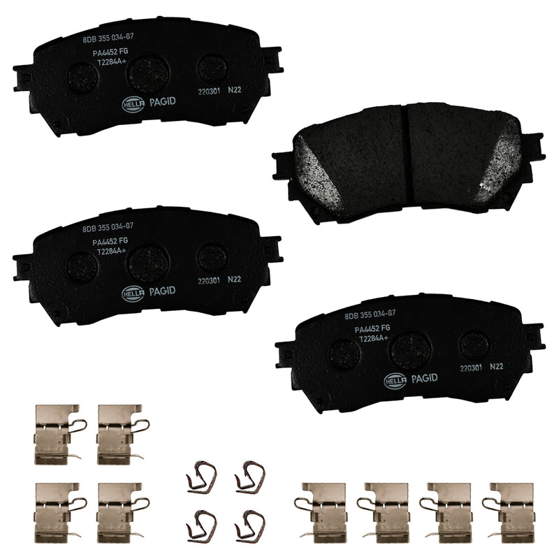 HELLA Brakes Ceramic & Semi-Metallic DISC BRAKE PAD SET - 355034871
