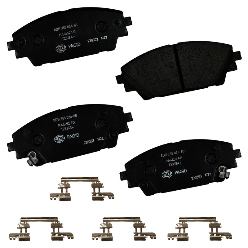 HELLA Brakes Ceramic & Semi-Metallic DISC BRAKE PAD SET - 355034881