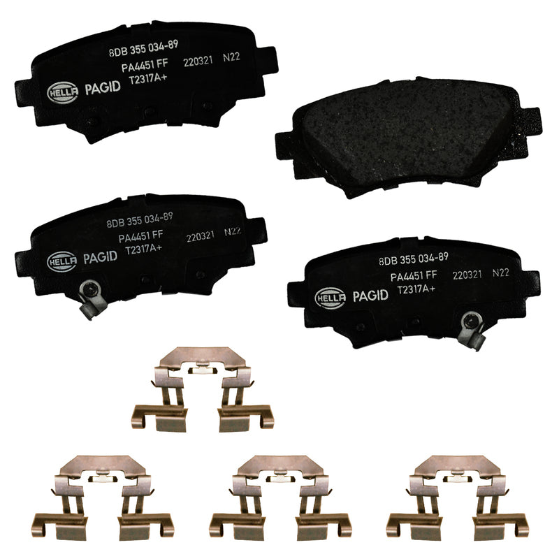 HELLA Brakes Ceramic & Semi-Metallic DISC BRAKE PAD SET - 355034891