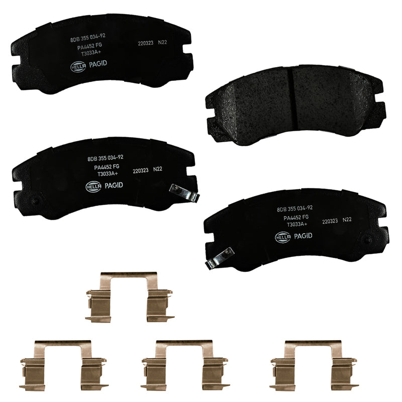 HELLA Brakes Ceramic & Semi-Metallic DISC BRAKE PAD SET - 355034921