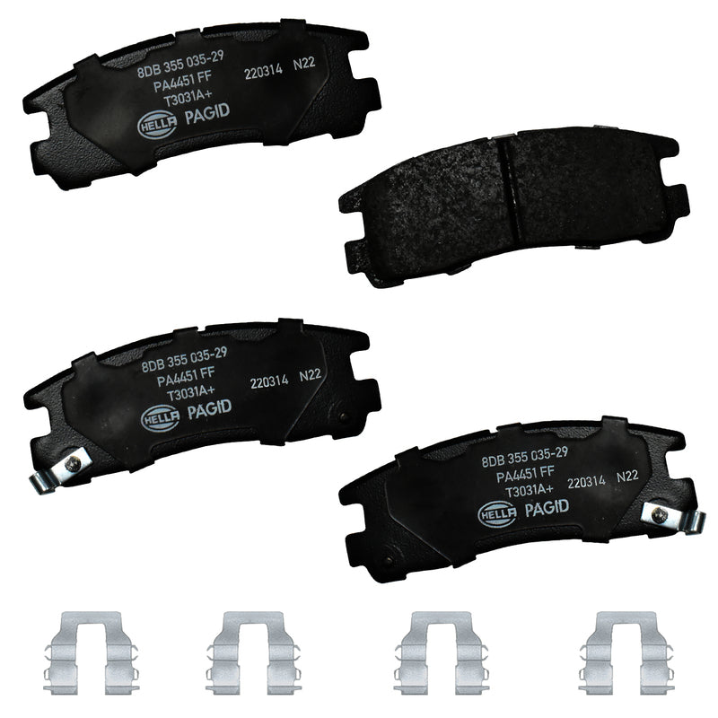 HELLA Brakes Ceramic & Semi-Metallic DISC BRAKE PAD SET - 355035291