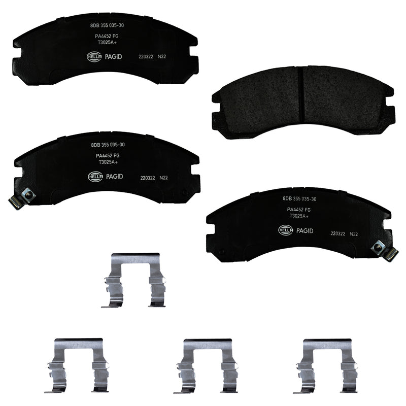HELLA Brakes Ceramic & Semi-Metallic DISC BRAKE PAD SET - 355035301