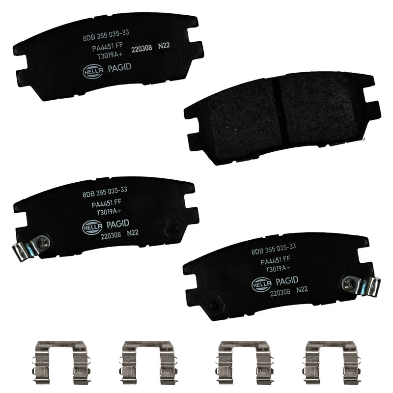 HELLA Brakes Ceramic & Semi-Metallic DISC BRAKE PAD SET - 355035331