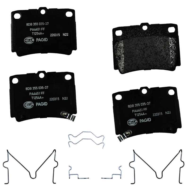 HELLA Brakes Ceramic & Semi-Metallic DISC BRAKE PAD SET - 355035371