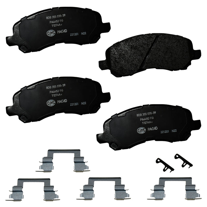 HELLA Brakes Ceramic & Semi-Metallic DISC BRAKE PAD SET - 355035391