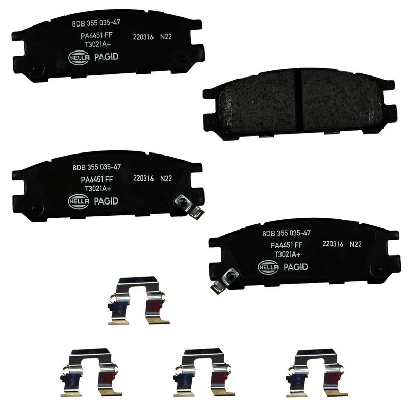 HELLA Brakes Ceramic & Semi-Metallic DISC BRAKE PAD SET - 355035471