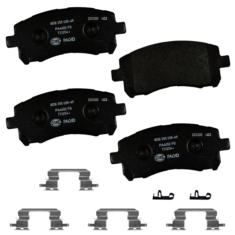 HELLA Brakes Ceramic & Semi-Metallic DISC BRAKE PAD SET - 355035491
