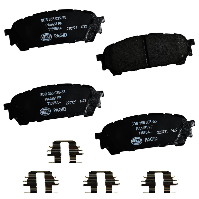 HELLA Brakes Ceramic & Semi-Metallic DISC BRAKE PAD SET - 355035551