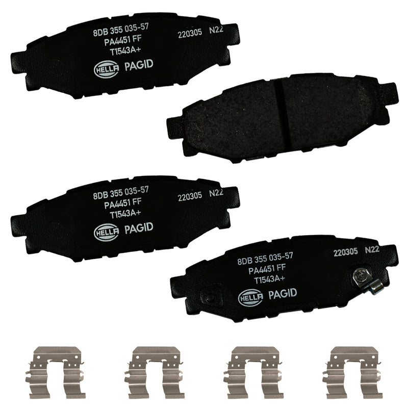 HELLA Brakes Ceramic & Semi-Metallic DISC BRAKE PAD SET - 355035571