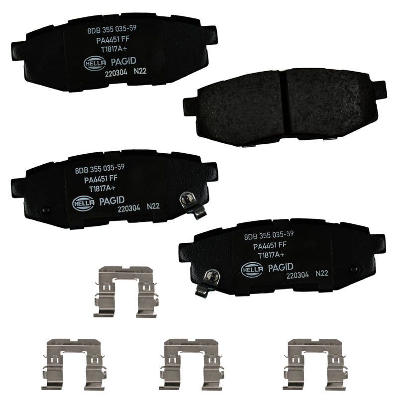 HELLA Brakes Ceramic & Semi-Metallic DISC BRAKE PAD SET - 355035591