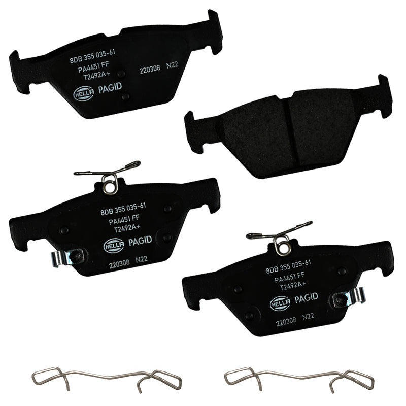 HELLA Brakes Ceramic & Semi-Metallic DISC BRAKE PAD SET - 355035611