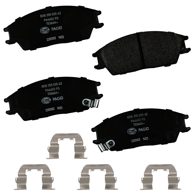 HELLA Brakes Ceramic & Semi-Metallic DISC BRAKE PAD SET - 355035621