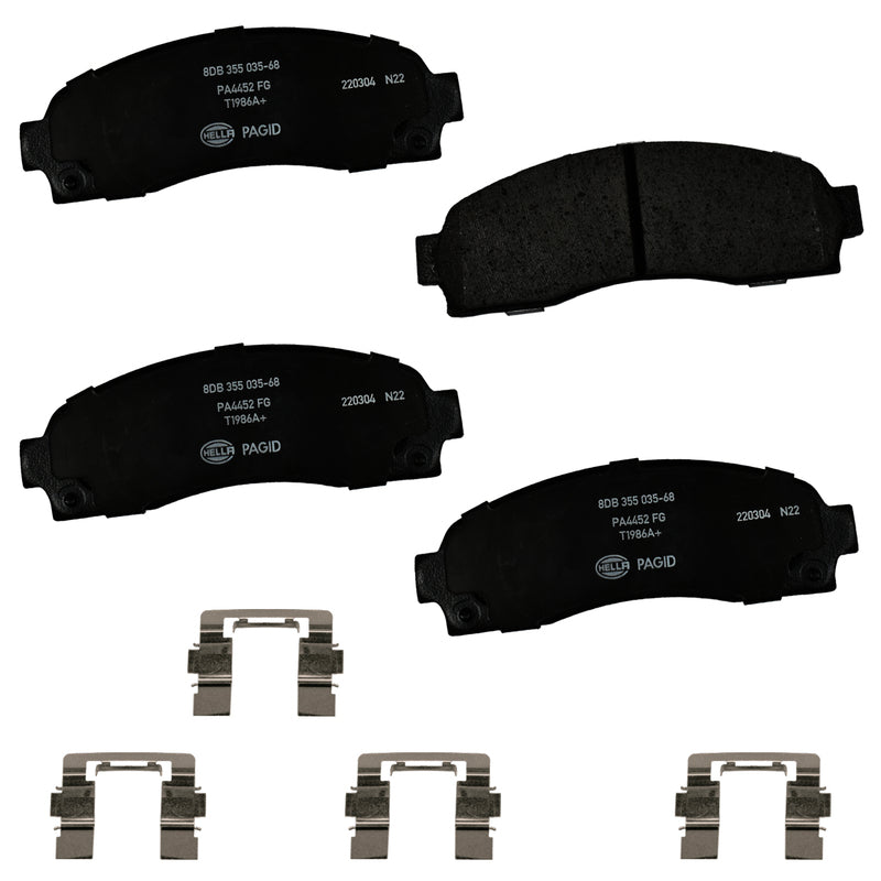 HELLA Brakes Ceramic & Semi-Metallic DISC BRAKE PAD SET - 355035681