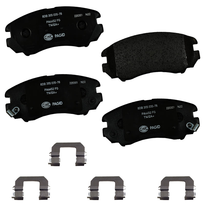 HELLA Brakes Ceramic & Semi-Metallic DISC BRAKE PAD SET - 355035781